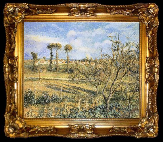 framed  Camille Pissarro Sunset, ta009-2
